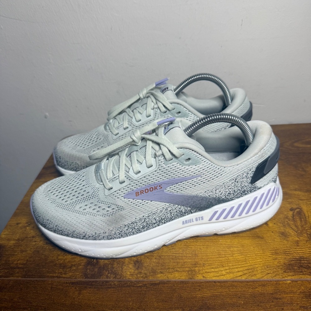 Brooks Ariel GTS Running Shoes Women Size 9.5 Grey Purple 1204141B080 - Picture 2 of 7